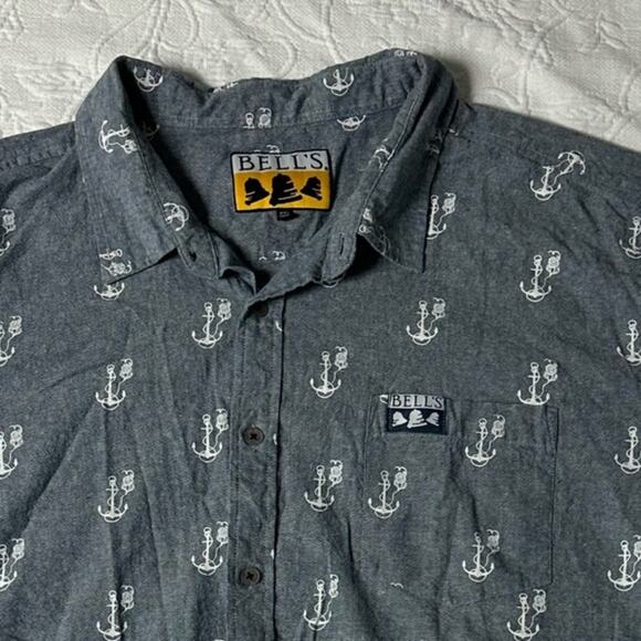 Bell’s Brewery Men’s Button Down Anchor Shirt Size XXL - Picture 4 of 6